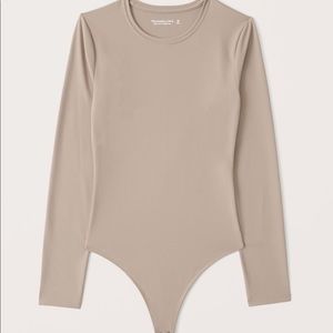 Abercrombie Seamless Longsleeve Bodysuit - Beige/Small